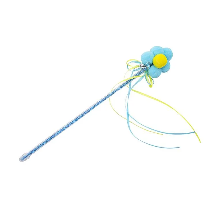 Interactive Teaser Wand Toys Cat Catcher Training Stick with Long Tassel
