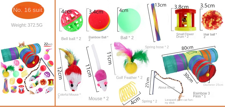 Wholesale Pet Supplies Multi Combination Interactive Toys cat Accessories Pet cat Toys