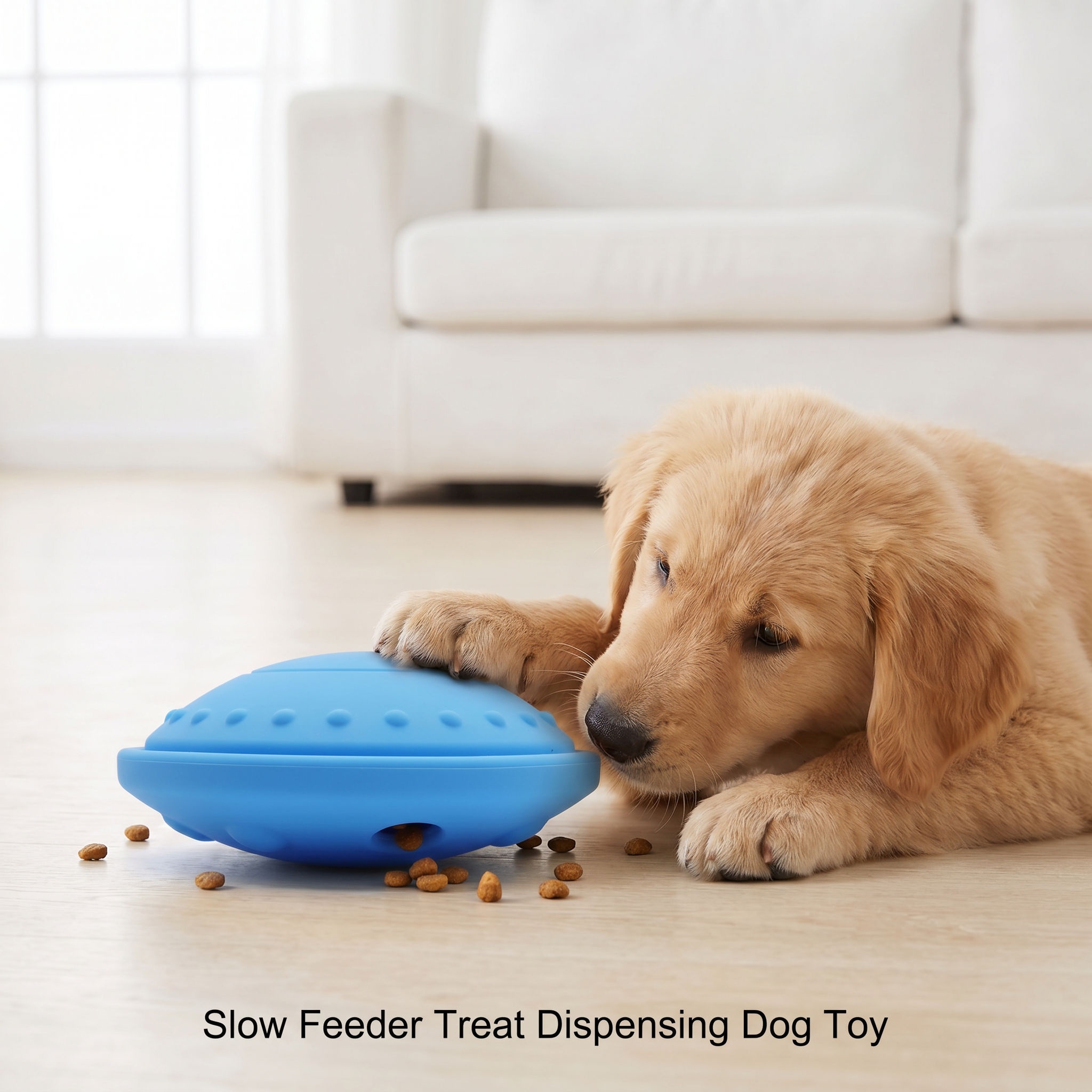 Silicone Dog Treat Dispensing Toy IQ Training Puzzle Food Leak Toy For Boredom Relief Slow Feeder Pet Toy