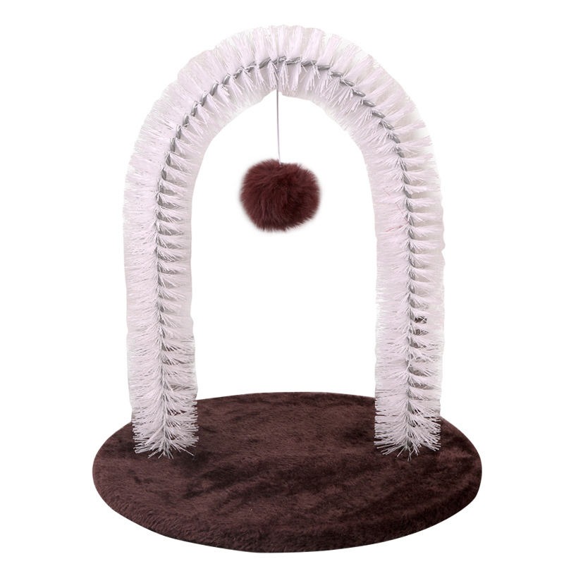 Interactive Self-Playing Simple Fashion Plush Eco-Friendly Cat Scratching Arch Hanging Mouse Toy Anti-Scratch Anxiety Relief Fun