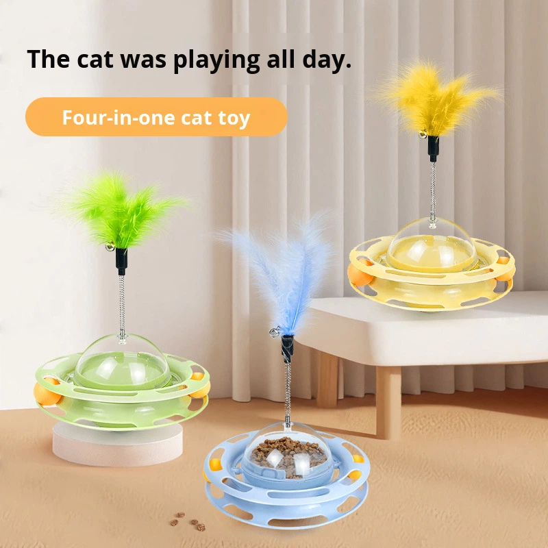 Eco-friendly Pet Toys Cat Multi-play Pet Toy Cat Toy Leaking Food Tumbler Turntable Cat Amusing Artifact Self-Entertainment