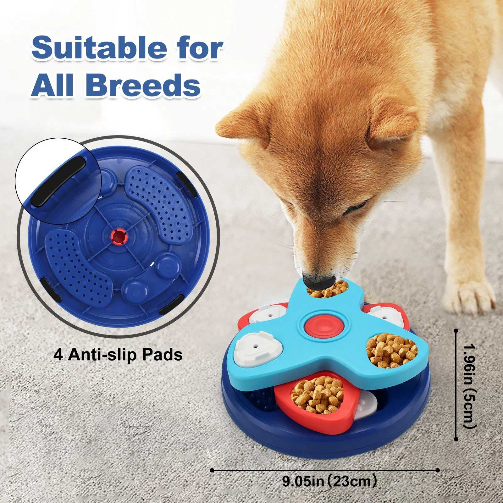 Engaging Round Slow Feeder Puzzle Toy - Interactive Fun for Pets