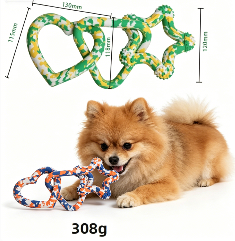 Eco-Friendly Degradable Natural Rubber Dog Chew Toys Cross-Border Interactive Grinding Stick Bite Resistant for Pets