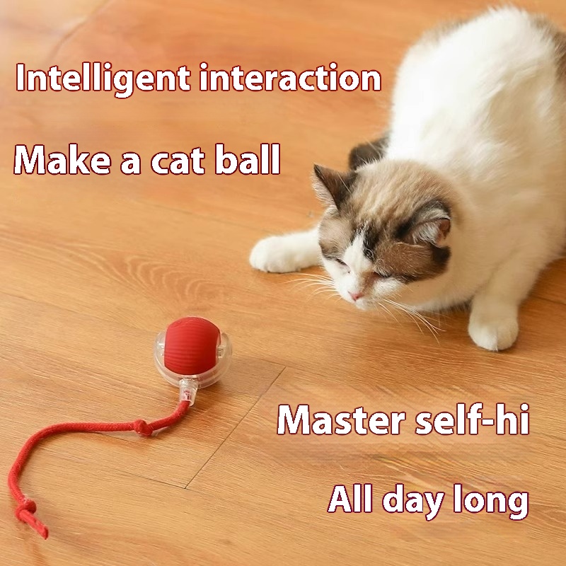 Smart Electric Cat &amp; Dog Play Toy Durable Eco-Friendly Modern Classic Style Automatic Rolling Sound Pet Interactive Movement Toy