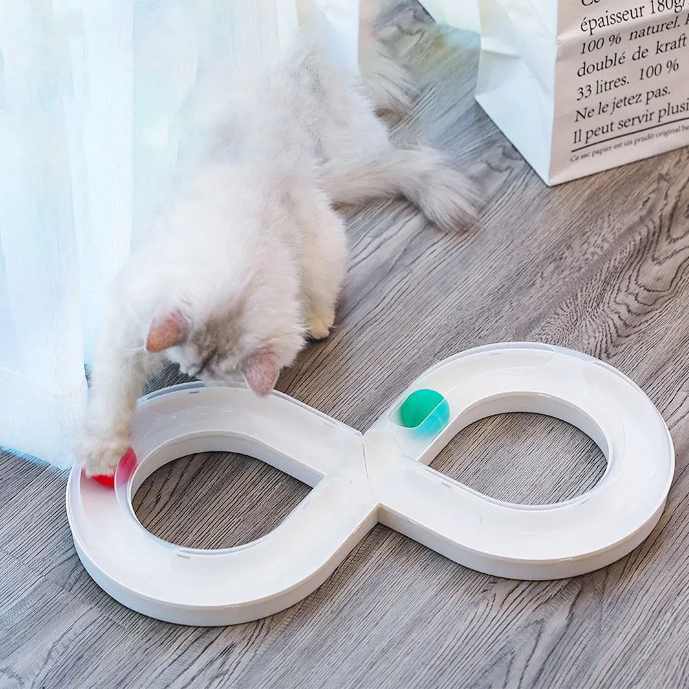 Fun Puzzle Interactive Pet Cat Toy Tunnel Play Cat Tracks Toy with Track Ball