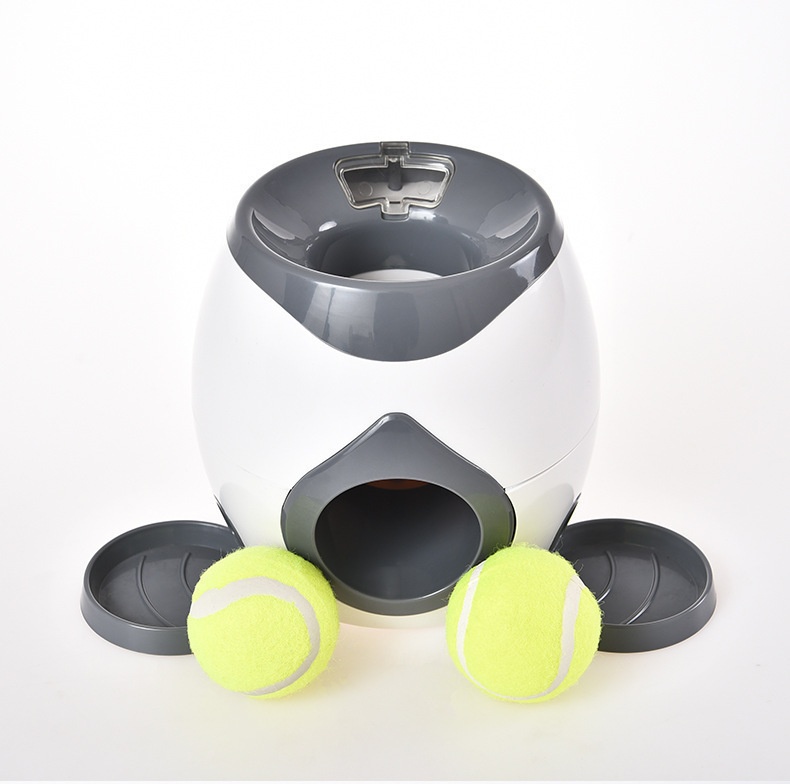 Cross-border MJ55 Dog Chew Toy Interactive Training Reward Machine with Food Leakage and Tennis Ball Feeder &amp; Throwing Function