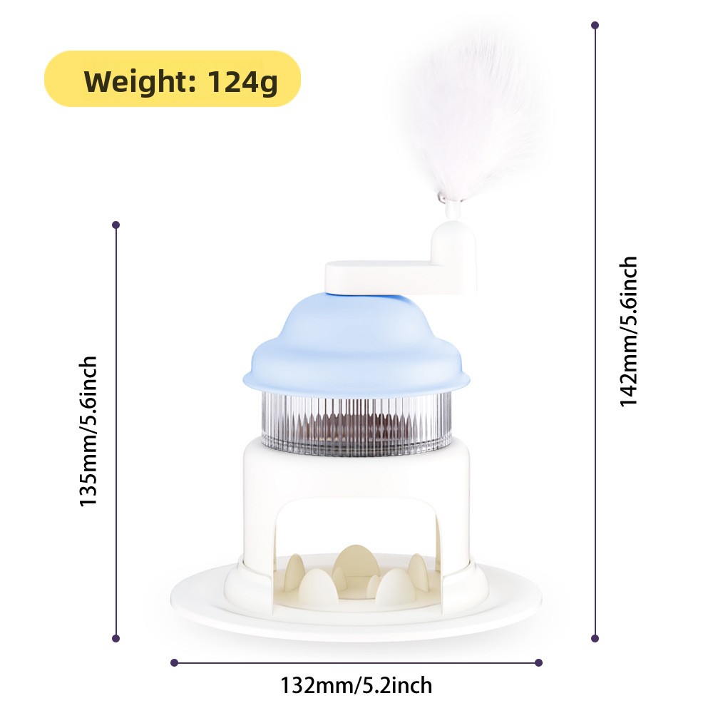 Multi-function Rotating Ice Shaver Cat Puzzle Toy Treat Dispenser Slow Lick Mat Self Amusement Teaser Wand for Indoor Kittens