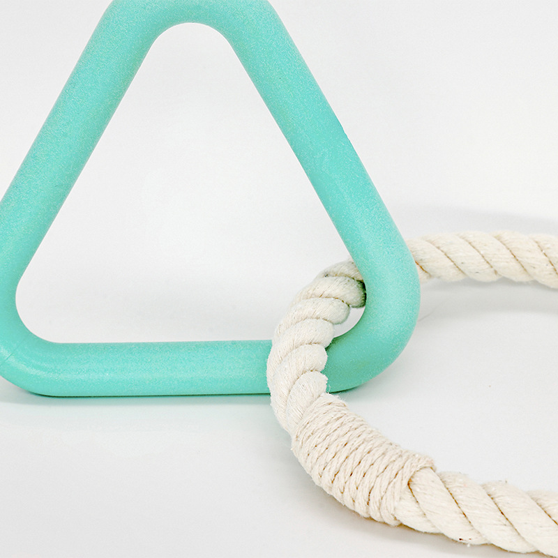 TPR Rubber Cotton Rope Braided Eco-Friendly Pet Tug-Of-War Rope Dog Toy for Molar Bite-Resistant Interactive Boring
