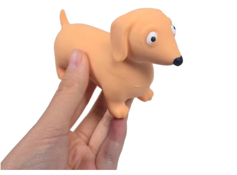 Cute Dachshund Stretchable Sand Filled Sensory Fidget Toy Novelty Pull-Extend Stress Relief Pet Anxiety Elastic Gift