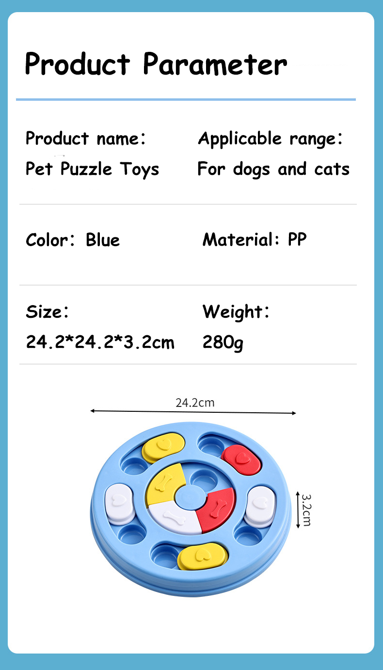 Interactive Small Pet Toys Mentally Stimulating IQ Training Brain Stimulation Treat Dispensing Dog Enrichment Puzzle Toy Cats
