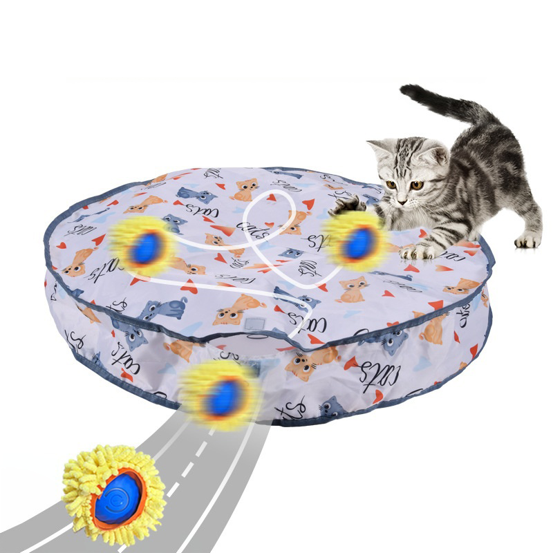 Relieve Anxiety New Design Custom Pattern Motion Activated Meowing Cat Toy Hide and Seek Mouse Catching Game