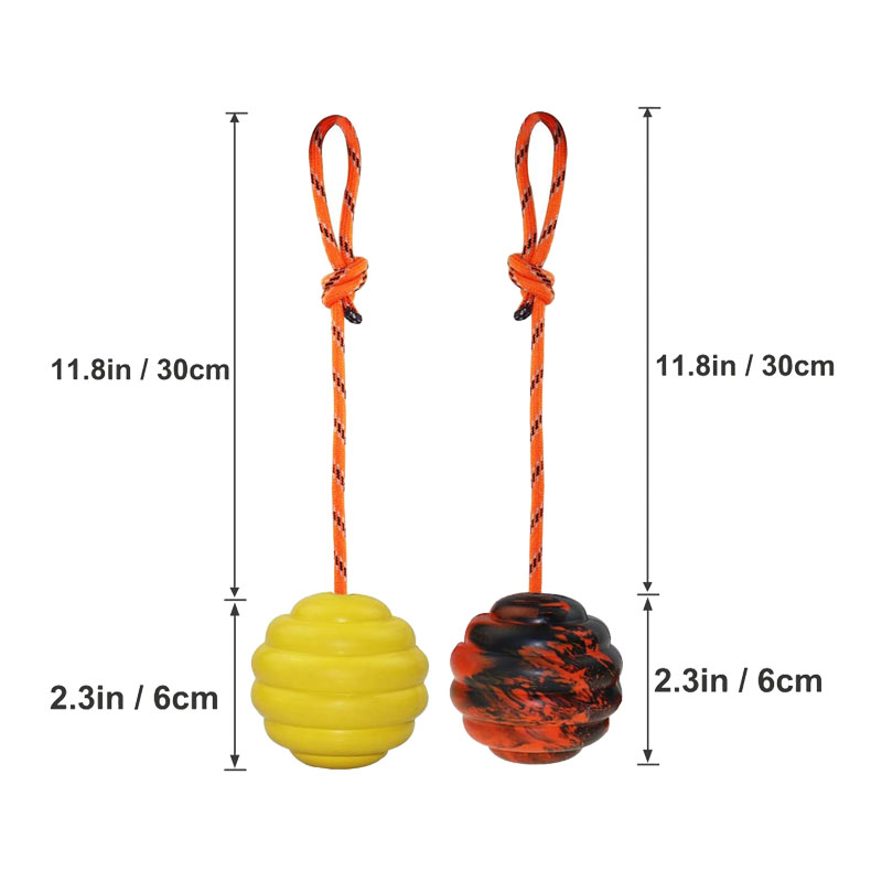 K9 Training Ball With Rope Exercise and Reward Toy for Dogs Indestructible Dog Toy Ball