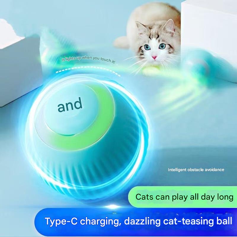 Electric Smart Usb Rechargeable Cat Toy Interactive Automatic Rolling Ball Intelligent Toys For Indoor Cats Game