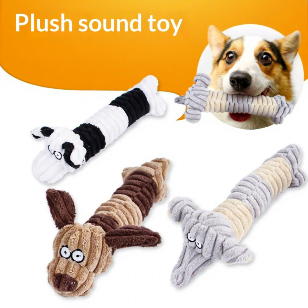 Dog Chew Bore-relief Bite-Resistant Cute Squeaky Sound Toy for Small Medium Large Pets
