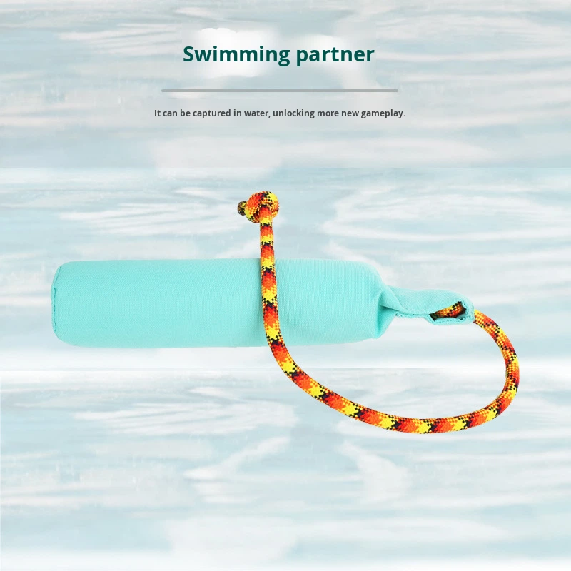 Cross-border New Pet Canvas Knots Manufacturers Bite-Resistant Floating Border Collie Bite Rope Small Dog Tug-of-War Toy