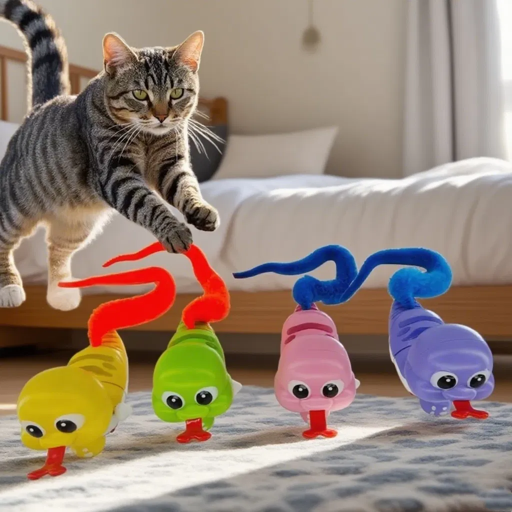 String Bird Cat Toy Self Play Boredom Breaker Plush Long Tail Interactive Kitten Teaser Wand Pet Toy Smart Interactive Wiggly Snake Pet Toy