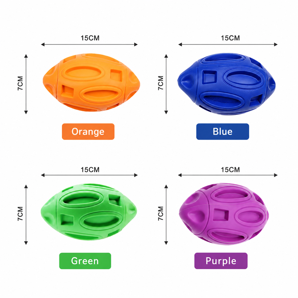 Zhierde Manufacturer Simple Squeaky Chewing Balls Durable Eco-Friendly Rubber Dog Toys for Aggressive Chewers Teeth Cleaning