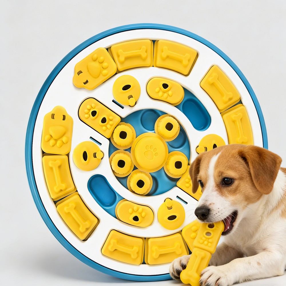 Interactive Dog Puzzle Toy Slow Feeder Pet Enrichment Toy IQ Training Anti Boredom Treat Dispenser