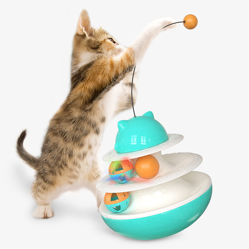 Interactive Cat Toys Self-Playing Cat Toys Feather Teaser Wand Multi-Sensory Cat Toys