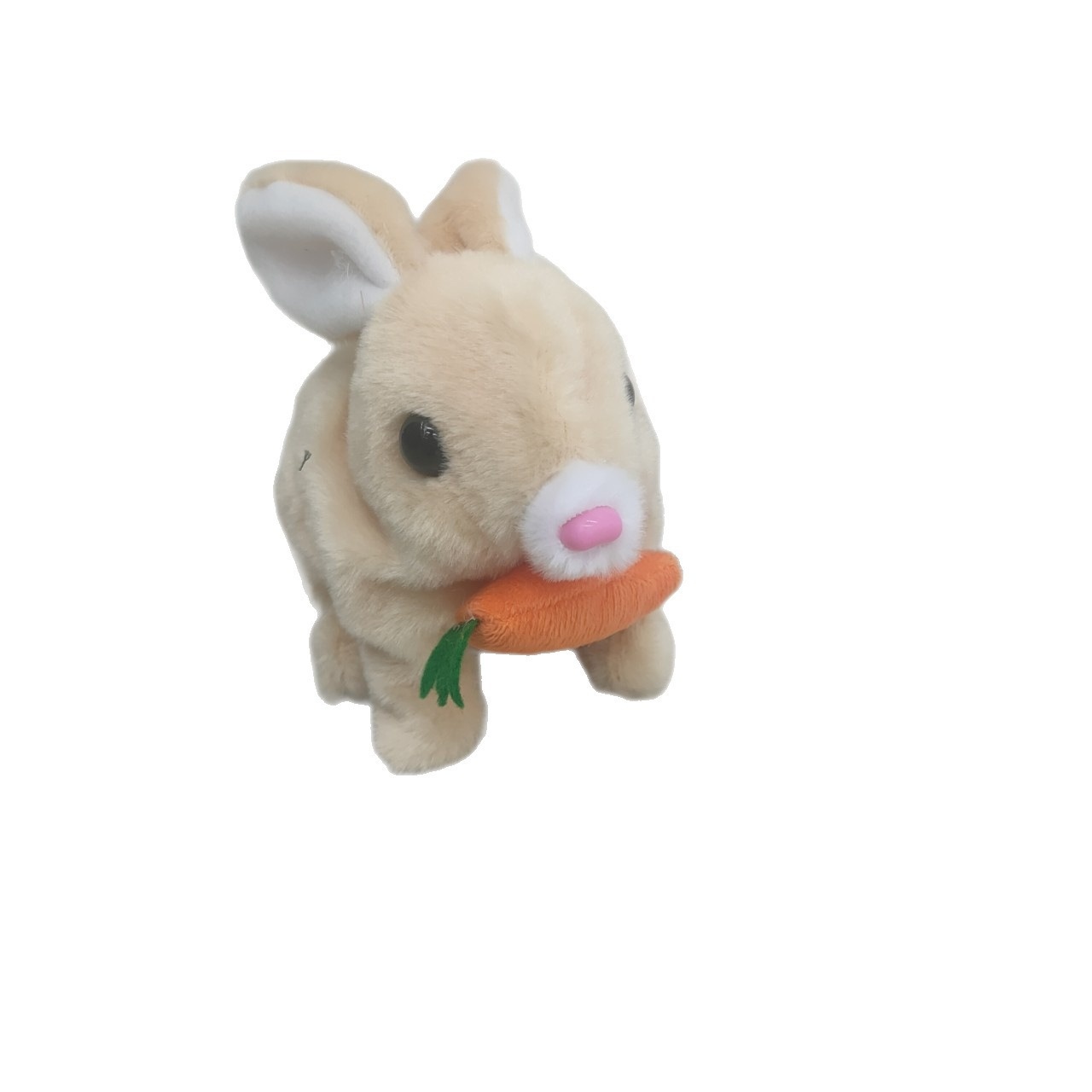 Plush Electric White Rabbit Simulation Pet Radish Rabbit Will Run Will Call Toy Velvet Warm Adorable Cartoon Doll Plastic
