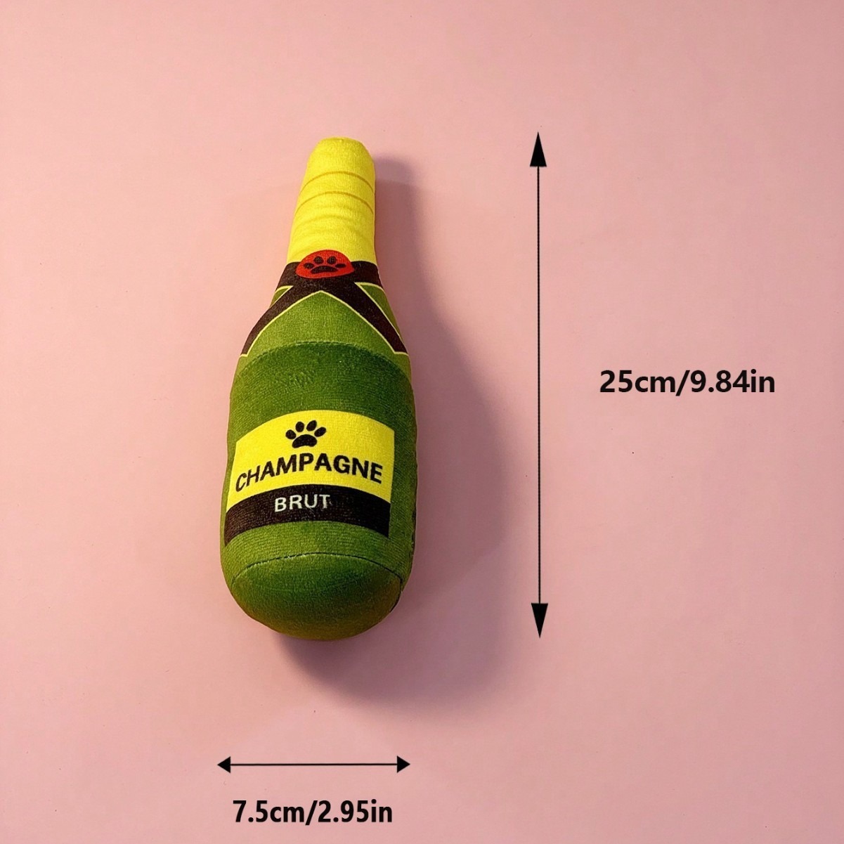 Hot Selling Green Beer Alcohol Bottle Squeaky Dog Toys Wholesale Plush Dog Toy Fashion Luxury Soft Plushdog Interactive Toys