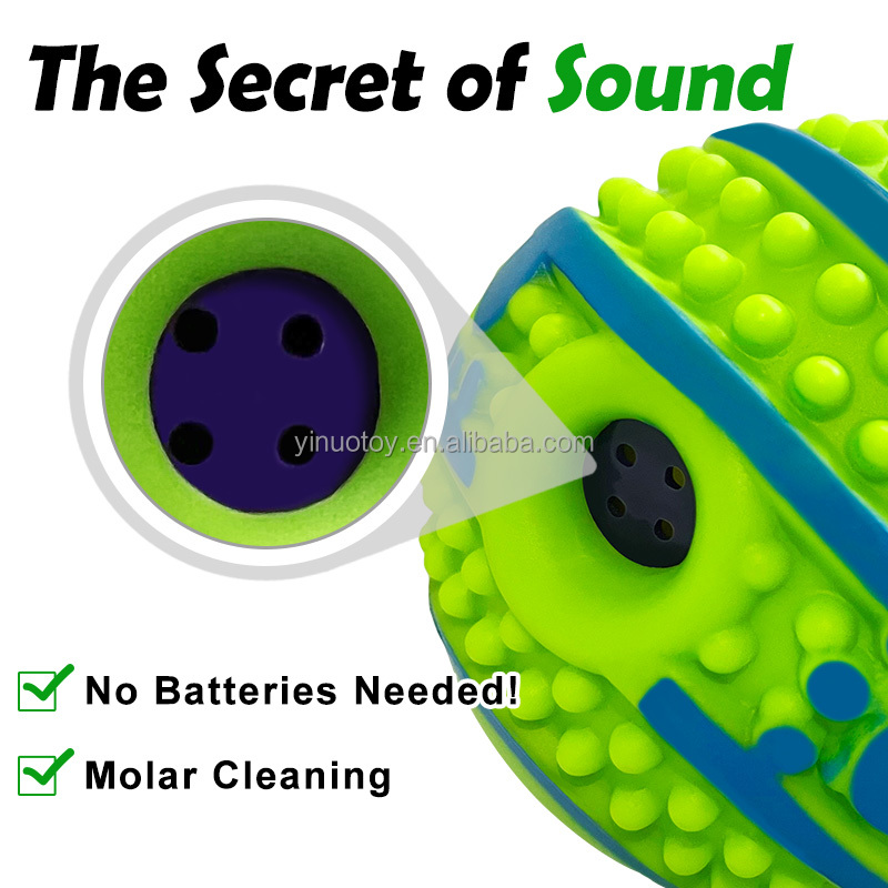 Bulk Squeaky Dog Chew Toy Ball, Teeth Cleaning Mental Stimulation Interactive Pet Training Toy Factory Direct
