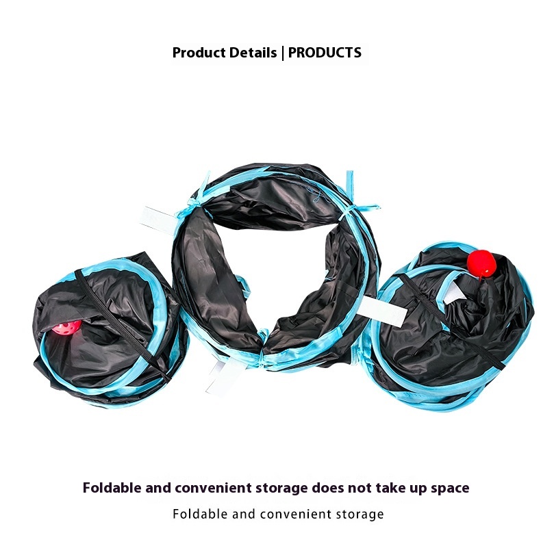 New Design Interactive Collapsible Fun Toys Multiple Play Cat Tunnel