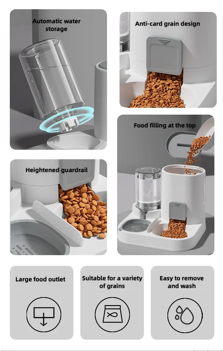Hot Selling Factory Anti Slip Fully Automatic Feeding And Watering 2-in-1 Pet Water Dispenser