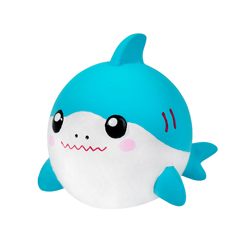 Eco-Friendly Classic Plush Octopus Shark Pet Toy Floating Water Puffer Dog Toy with Self-Hi Sound for Cats Marine Animal Style