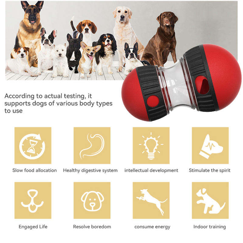 Interactive Eco-Friendly Plastic Dog Food Dispenser Exercise &amp; Puzzle Toy Smart/Manual Simple Sport Luxury Funny Pet Treat