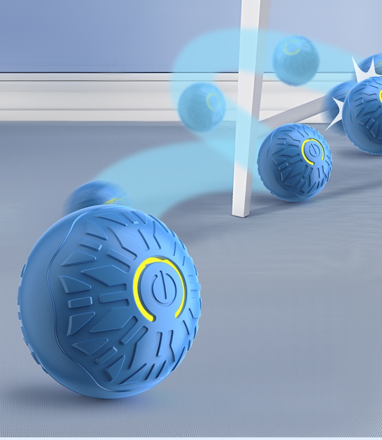 Dropshipping Smart Durable 360 Walking Pet Rolling Ball Rechargeable Automatic TPR Rubber Interactive Pet Ball Toy For Cats Dogs