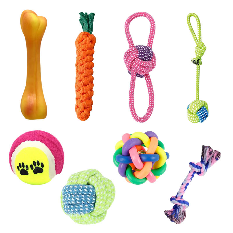 Manufacturer Wholesale Durable Chewable Dental Cleaning Dog Toys Handmade Woven Cotton Rope Knot for Puppies