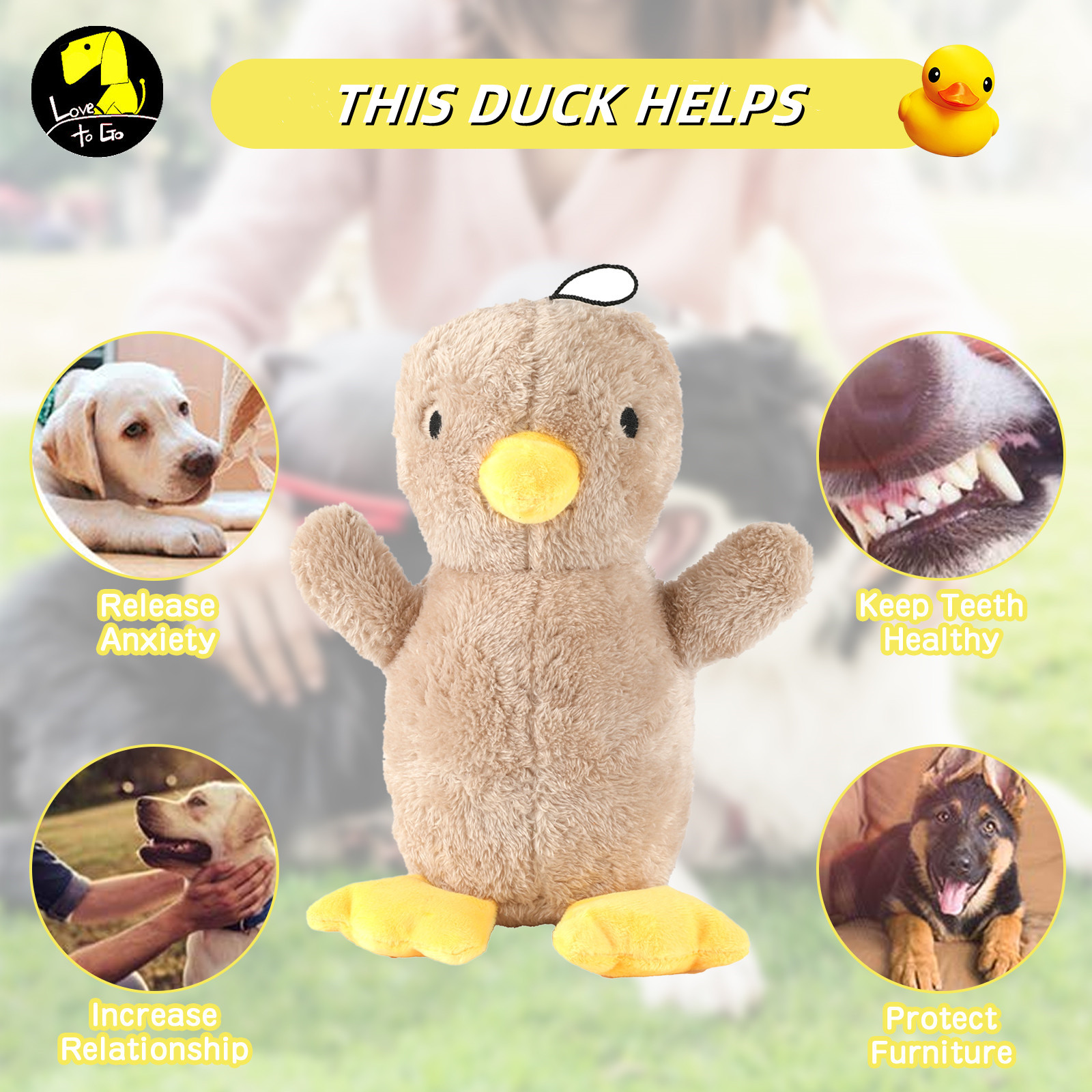 Factory Custom Design Logo Pet Funny Cute Animal Chick Toy Interactive Chew Soft Plush Stuffed Chick Dog Squeaky Toy
