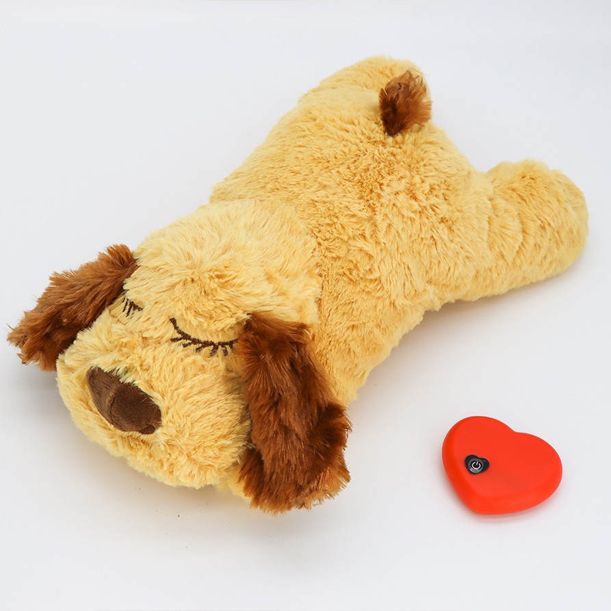 Heartbeat Puppy for Dogs Heartbeat Stuffed Animal Anxiety Calming Behavioral Aid Plush Toy for Dogs Cats Pets