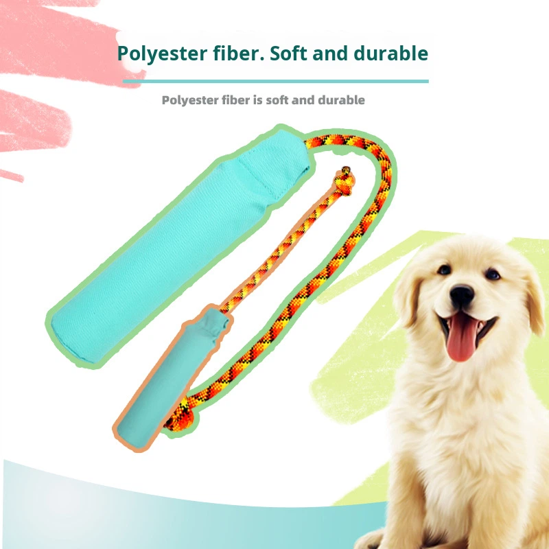 Cross-border New Pet Canvas Knots Manufacturers Bite-Resistant Floating Border Collie Bite Rope Small Dog Tug-of-War Toy