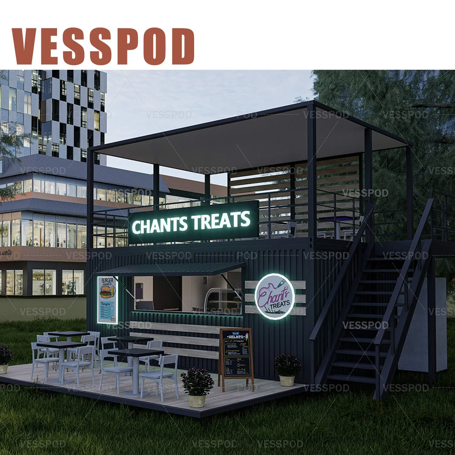 2026 New Shipping Container Bar Fast Food Restaurant Food Trailer Mobile Restaurant for Sale