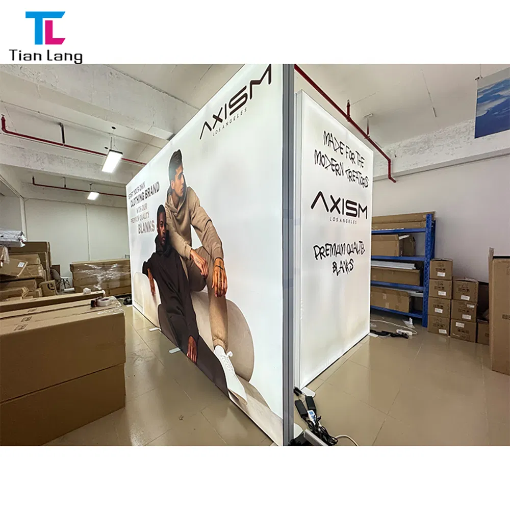Advertising Equipment Face Panel Single Deck Booth High Resolution Print Exhibition Wall