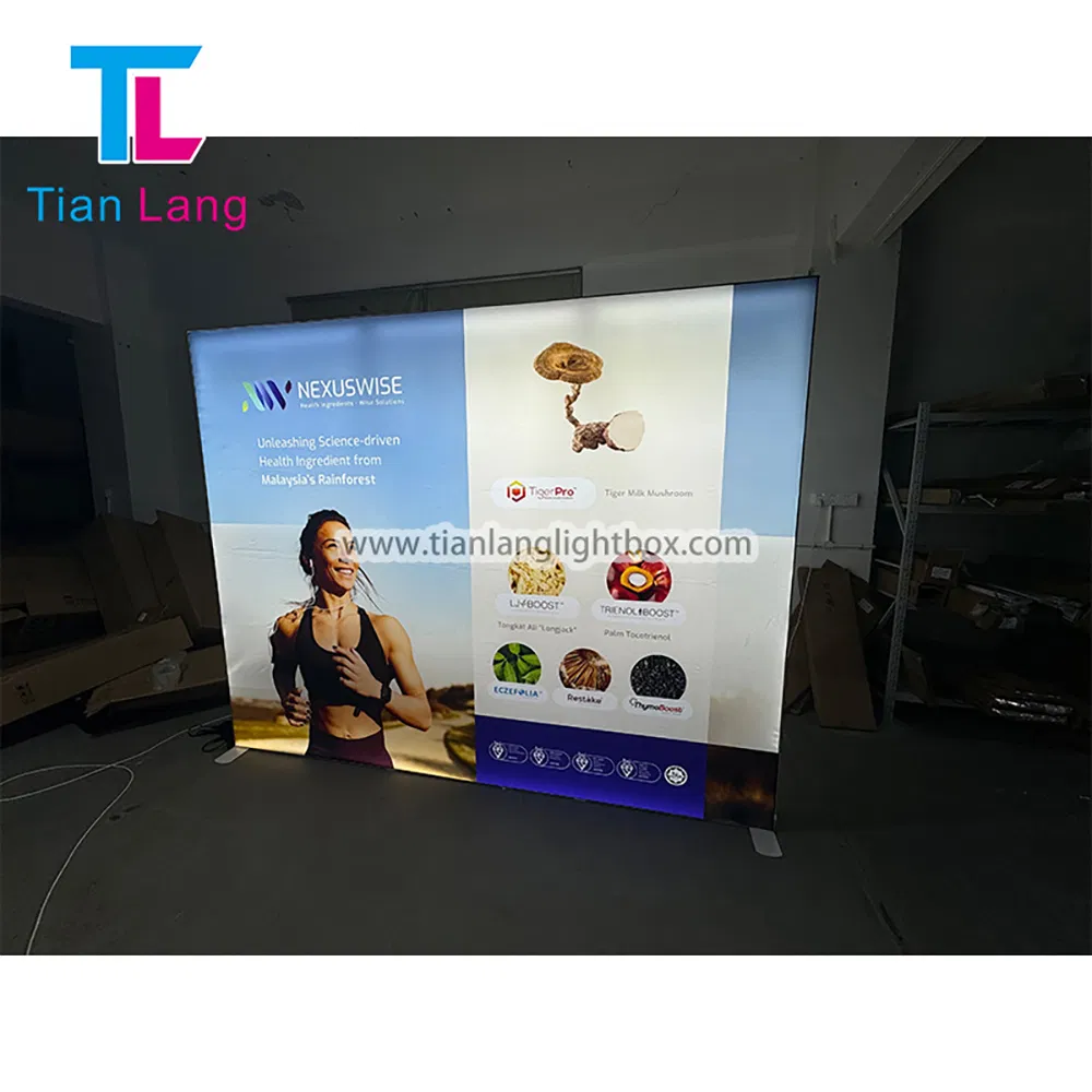 Advertising Equipment Face Panel Single Deck Booth High Resolution Print Exhibition Wall