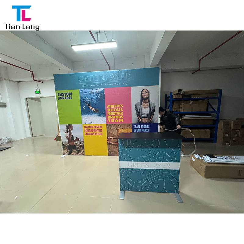 Portable Custom Fabric Backlit Exhibition Booth with Aluminum Frame