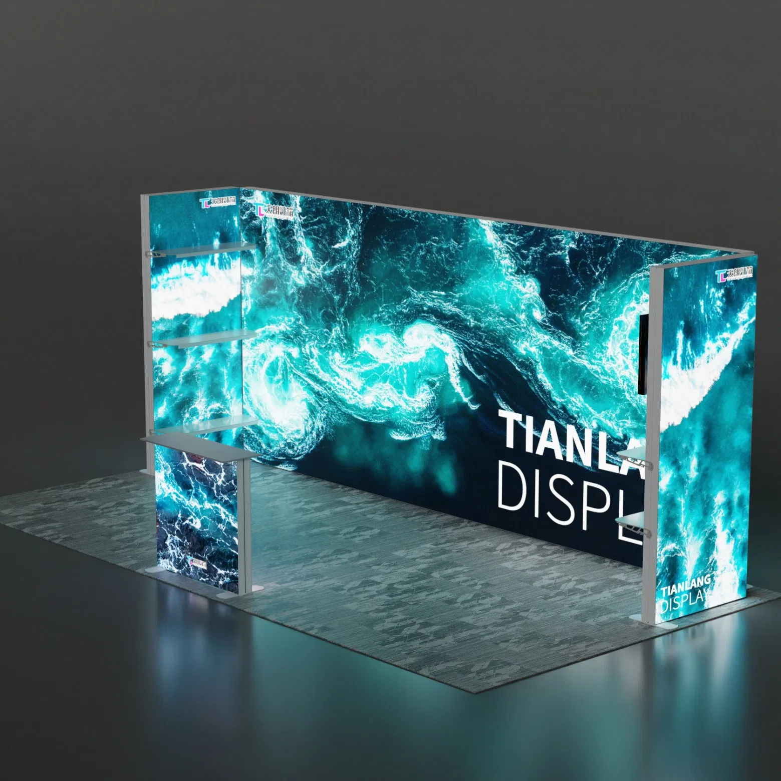 Tradeshow Booth Light Box Show UV Resistant Fabric Stand Exhibition