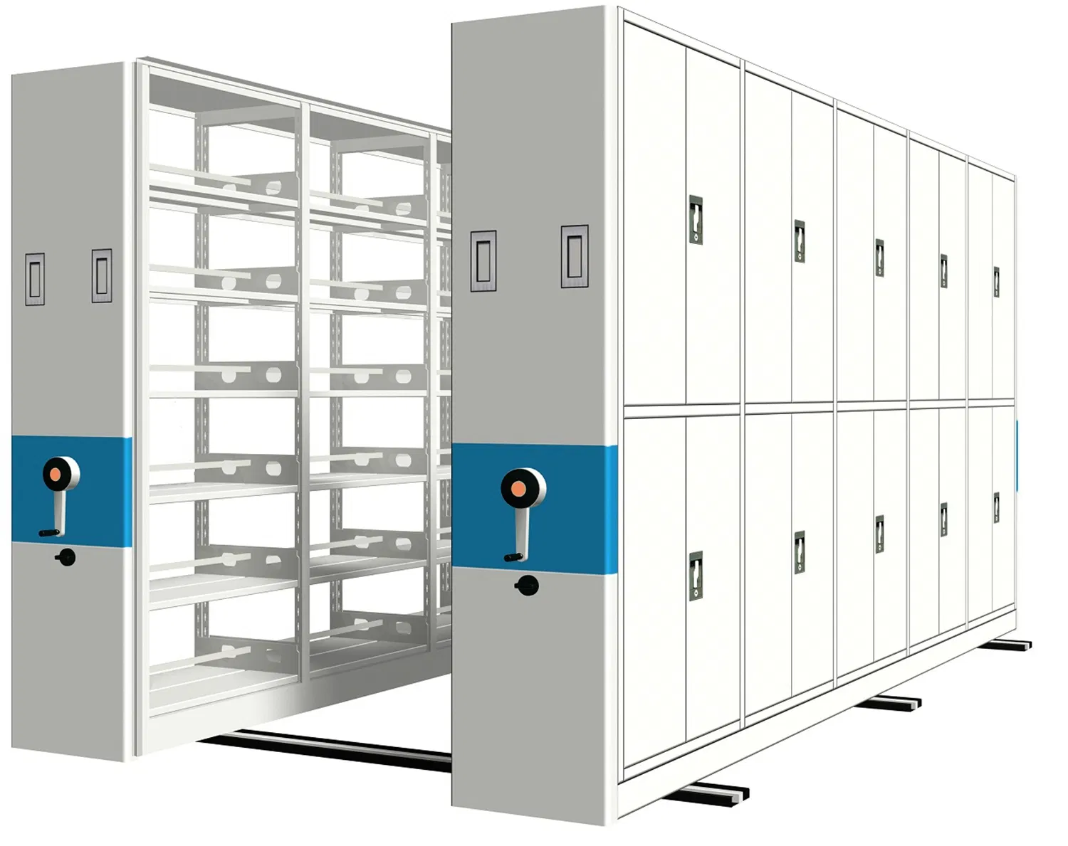 Space Optimization High-Density File Storage Library Compact Shelving Office Storage Manual Mobile Shelving