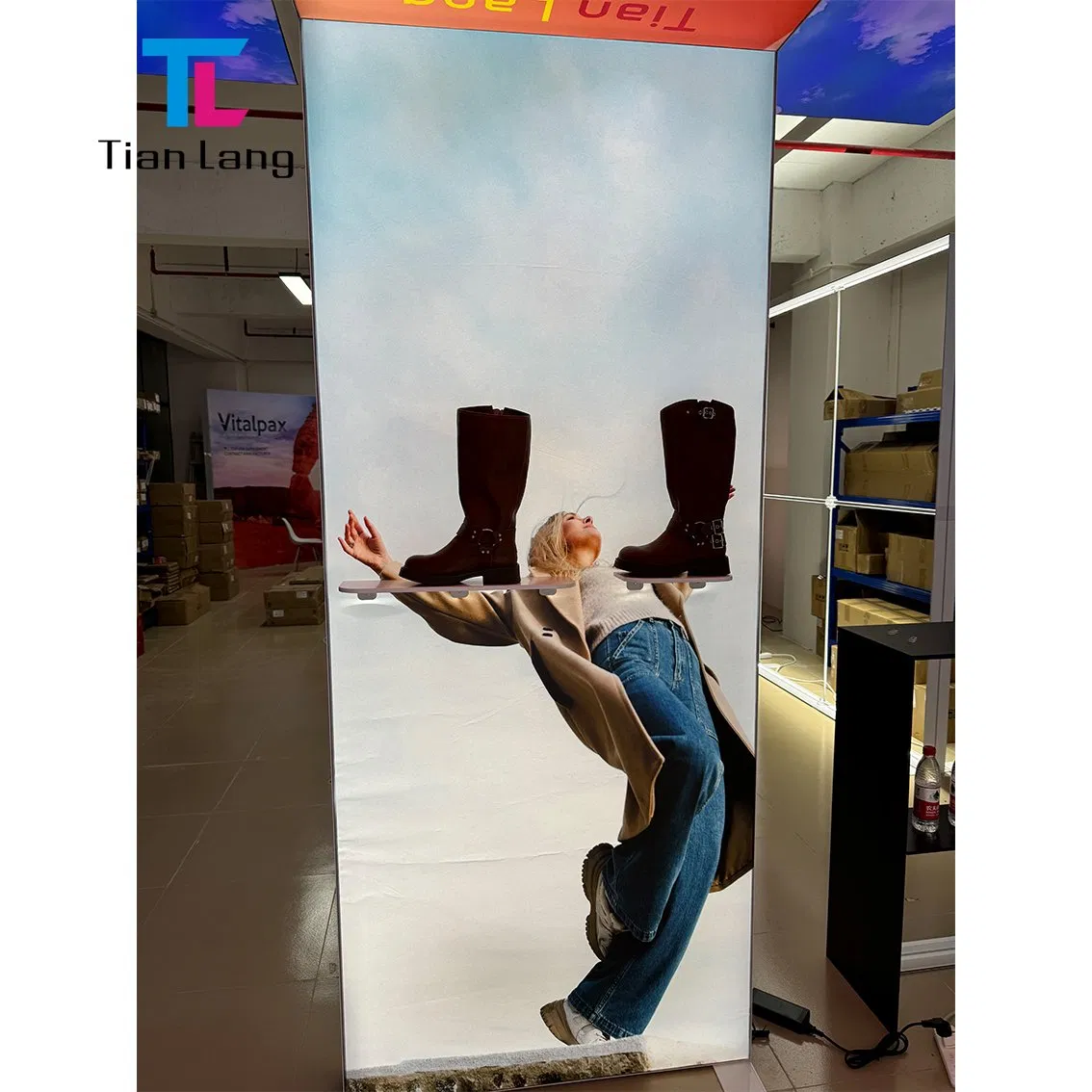 OEM China Indoor Tianlang Handbag 100*100cm/3.28*3.28FT Concert Stage Display Acrylic Case Stand Exhibition