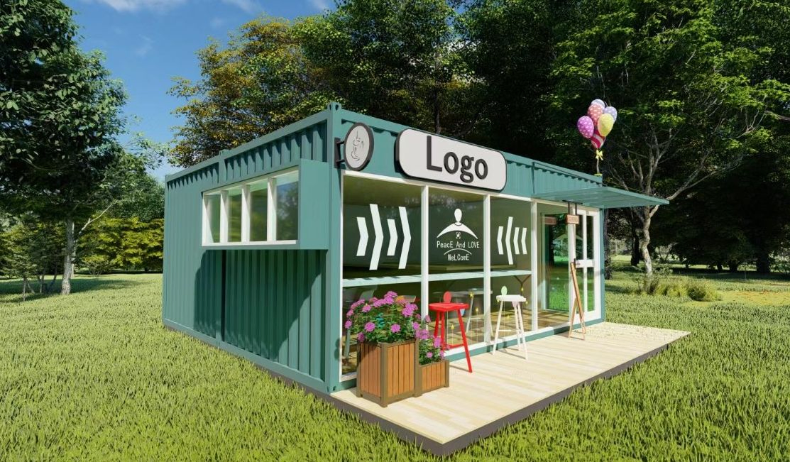 Low Price Prefab 20 FT Shipping Container Coffee Bar Wholesale Prefab Portable Container Restaurant Luxury Container Bar Outdoor Business