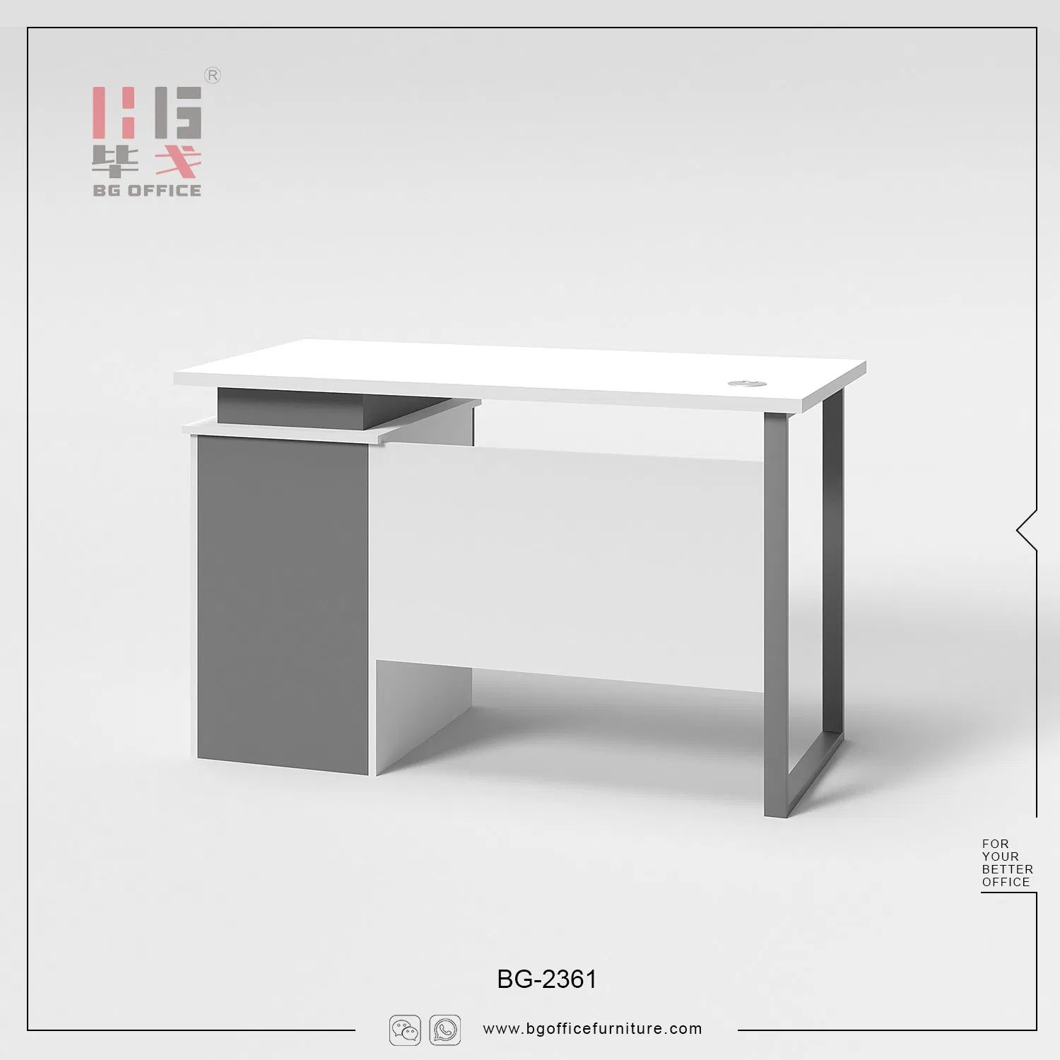 Custom Modern Staff Small Desk Wooden Lecong Commercial Iron Fram New Home Office Computer Desk Furniture for White Study Office Table