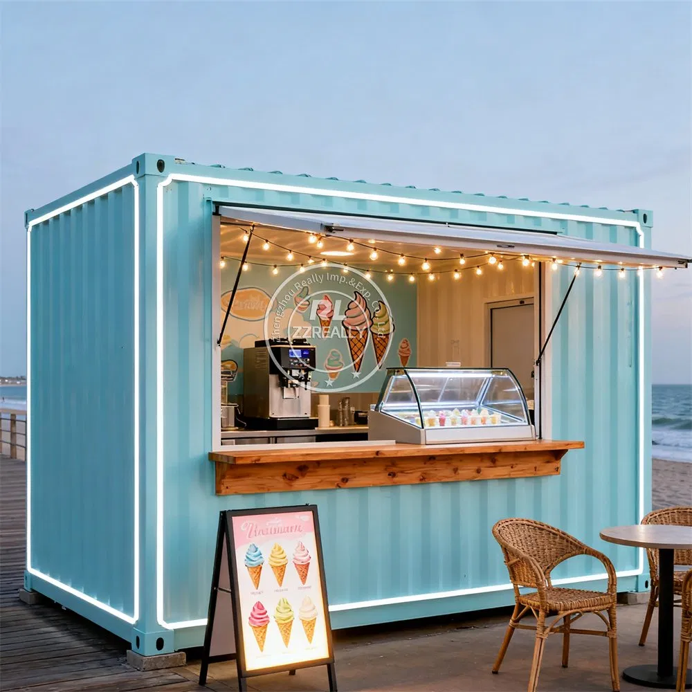 Prefabricated Prefab Container Shipping House Container Store Customizable Coffee Shop Bar Street Container Restaurant for Sale