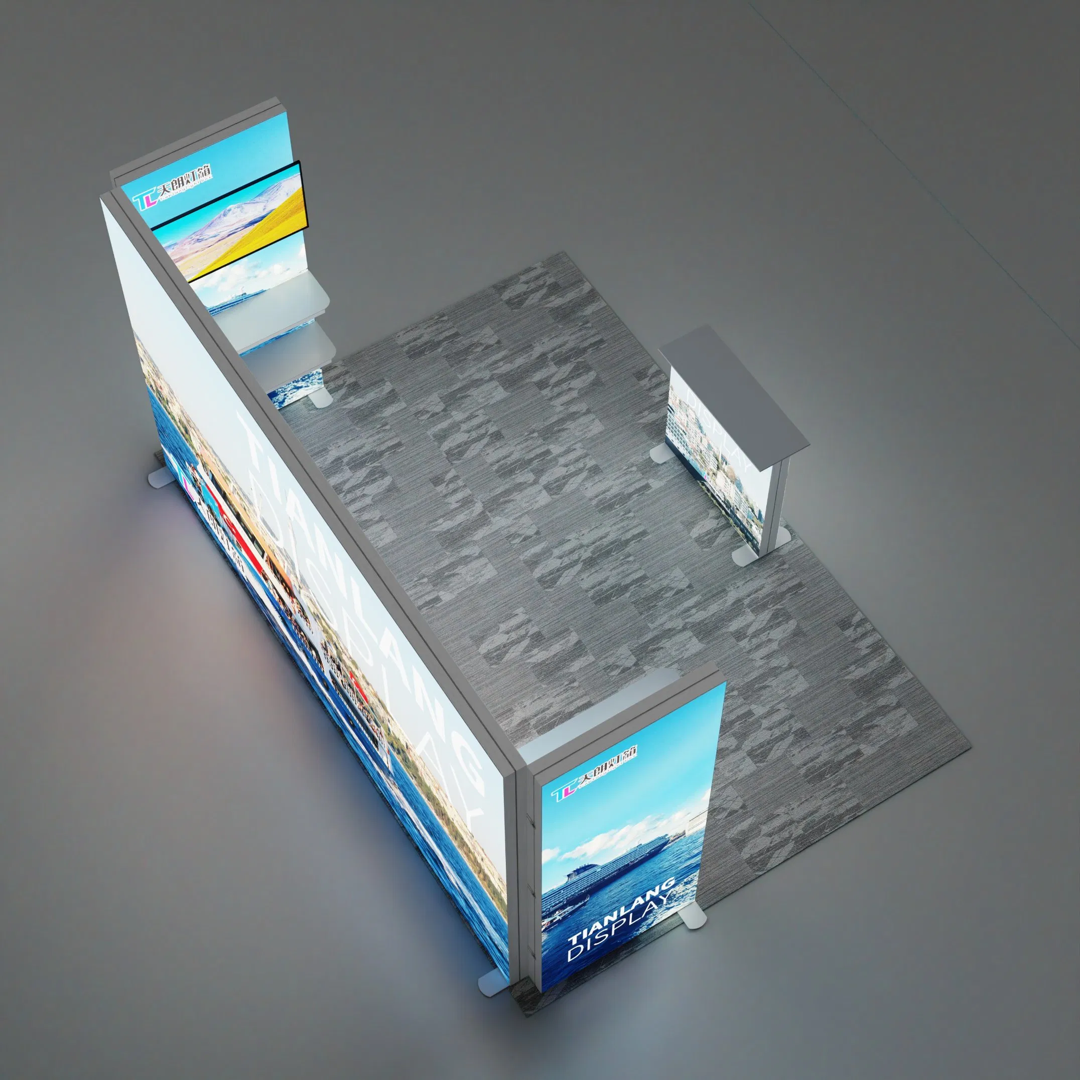 Tradeshow Booth Light Box Show UV Resistant Fabric Stand Exhibition