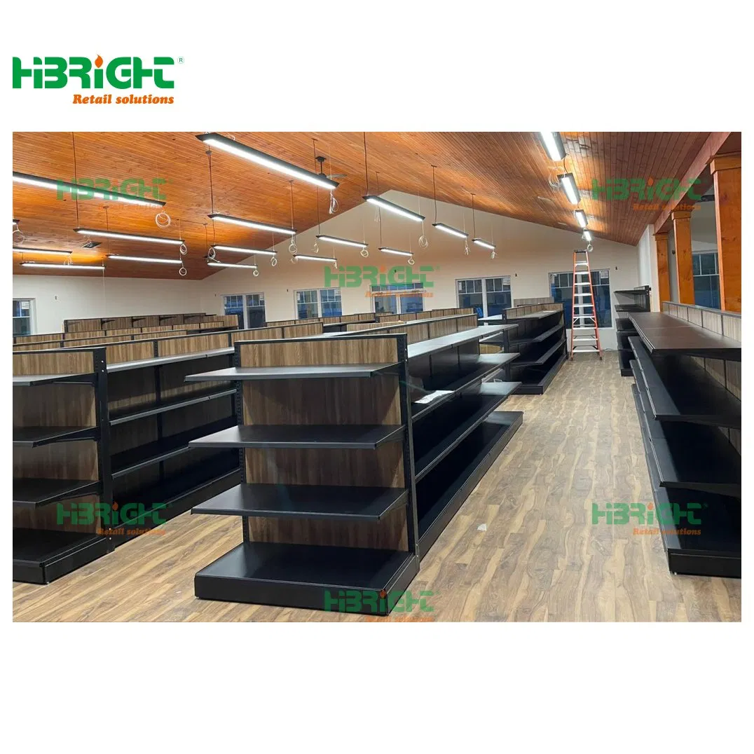 Highbright Commercial Layout Design 3D Retail Solution Gondola Shelves for Liquor Store