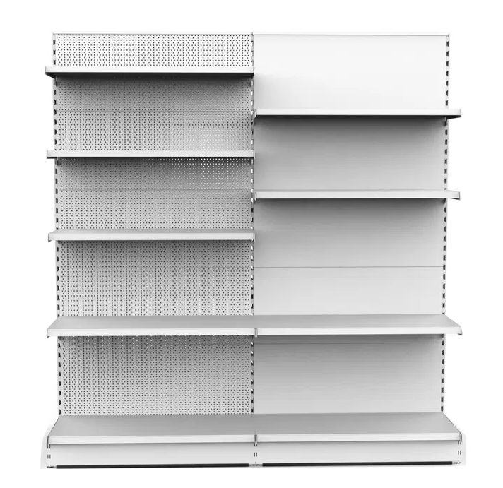 European Retail Supermarket Steel Grocery Display Metal Stand Shelf Gondola Wall Rack