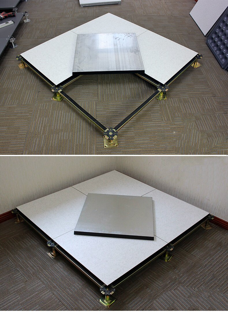 Fireproof Waterproof Anti Static Calcium Sulphate Anti-Static Raised Floor Parquet Flooring Tile Price for Microelectronics/Bank/Offices/Computer Room/Library