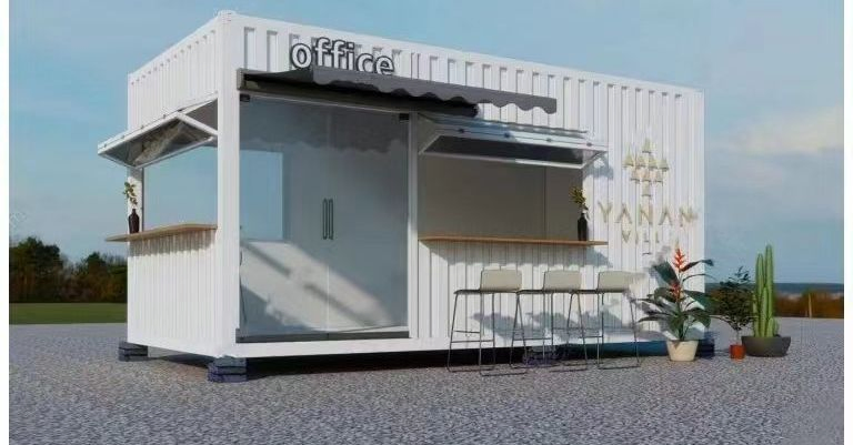 Low Price Prefab 20 FT Shipping Container Coffee Bar Wholesale Prefab Portable Container Restaurant Luxury Container Bar Outdoor Business